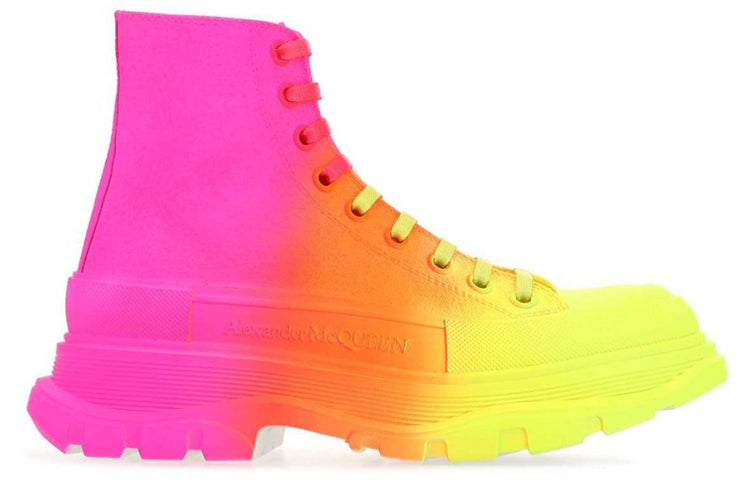 Lookbook (W) Botas Alexander McQueen Tread Slick 'Amarillo Naranja Rosa' 685697-W4MVS-7115