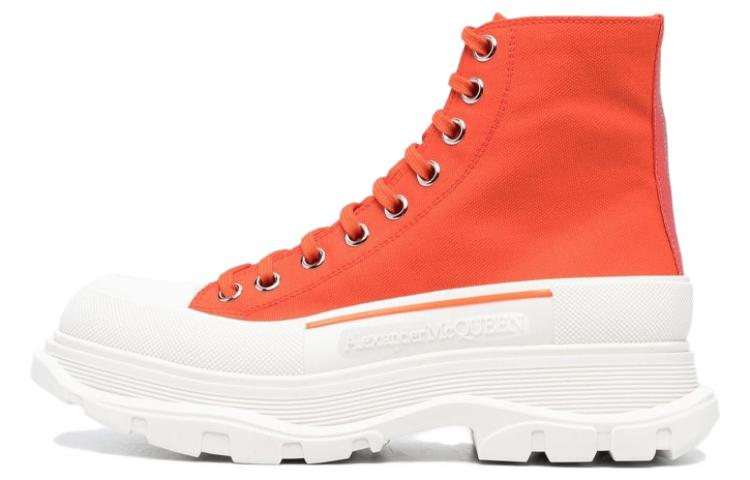(Women) Alexander McQueen Tread Slick Canvas 'Orange Fashion Lace-Up' 697080W4MV26607