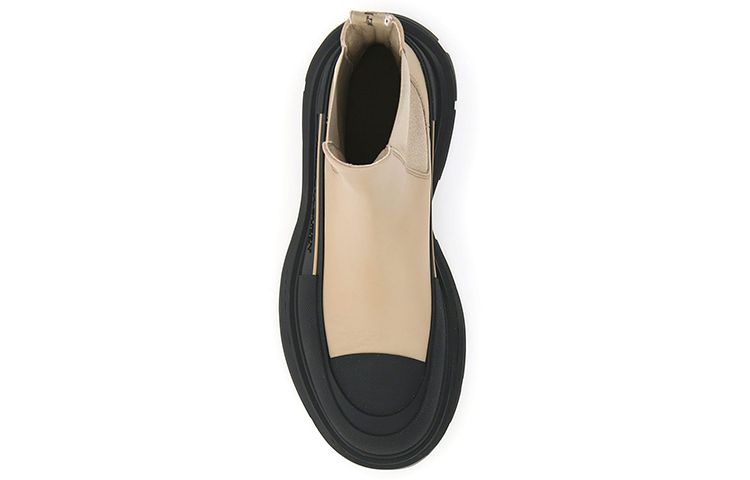 Lookbook (W) Alexander McQueen Tread Slick Chelsea 'Beige' Sepatu Boot Pria Beige 635714WHZ612615