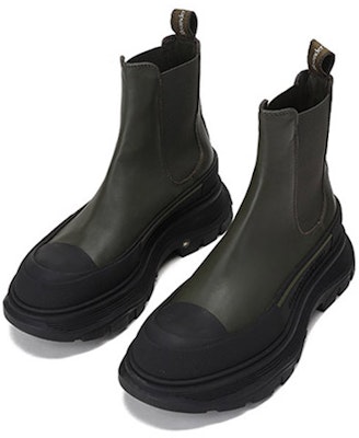 亞歷山大·麥昆 Tread Slick牛皮切爾西短靴 女款 卡其綠色 Lookbook 亞歷山大·麥昆 Tread Slick牛皮切爾西短靴 女款 卡其綠色