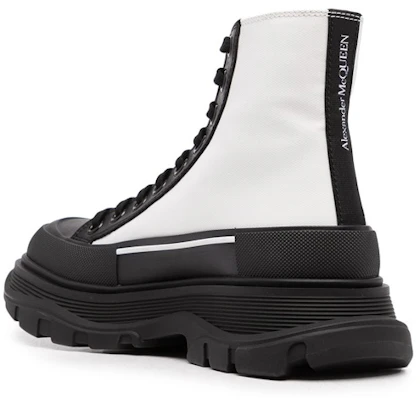 (W) Alexander McQueen Tread Slick High-Top Sneakers 'Putih Hitam' 666809W4RK19360 Lookbook (W) Alexander McQueen Tread Slick High-Top Sneakers 'Putih Hitam' 666809W4RK19360
