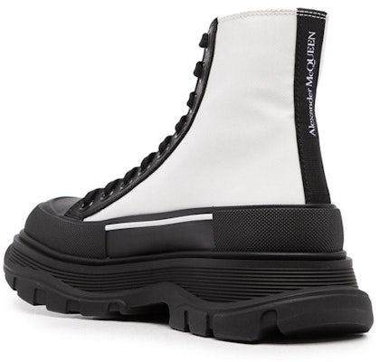 (Women) Alexander McQueen Tread Slick High-Top Sneakers 'White Black' 666809W4RK19360 Lookbook (Women) Alexander McQueen Tread Slick High-Top Sneakers 'White Black' 666809W4RK19360