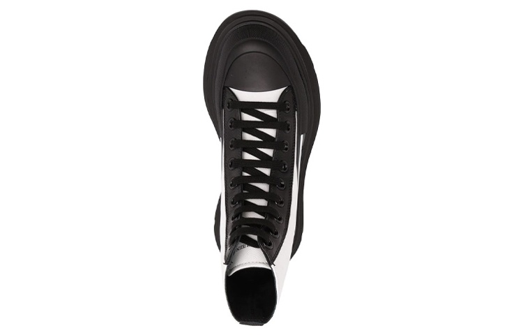 Shop (W) Alexander McQueen Tread Slick High-Top Sneakers 'Putih Hitam' 666809W4RK19360