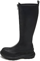 (Women) Alexander McQueen Tread Slick High 'Black Leather Zip' 766902WHZ6U1000 (Women) Alexander McQueen Tread Slick High 'Black Leather Zip' 766902WHZ6U1000