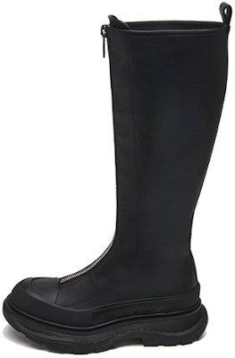 (Women) Alexander McQueen Tread Slick High 'Black Leather Zip' 766902WHZ6U1000 Buy (Women) Alexander McQueen Tread Slick High 'Black Leather Zip' 766902WHZ6U1000