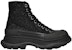 (W) Alexander McQueen Tread Slick Tinggi 'Hitam Glitter' 666806-W4JF4-1000