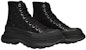 (W) Alexander McQueen Tread Slick Tinggi 'Hitam Glitter' 666806-W4JF4-1000