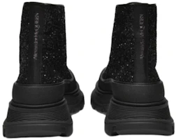 Shop (W) Alexander McQueen Tread Slick Tinggi 'Hitam Glitter' 666806-W4JF4-1000