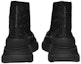 Shop (W) Alexander McQueen Tread Slick Tinggi 'Hitam Glitter' 666806-W4JF4-1000