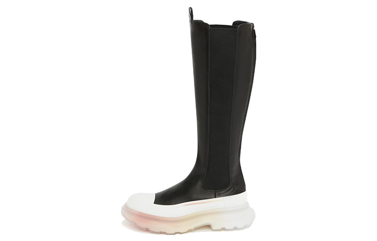 (Women) Alexander McQueen Tread Slick High 'Gradient Black and White Chelsea' 707682WHZ6G1599
