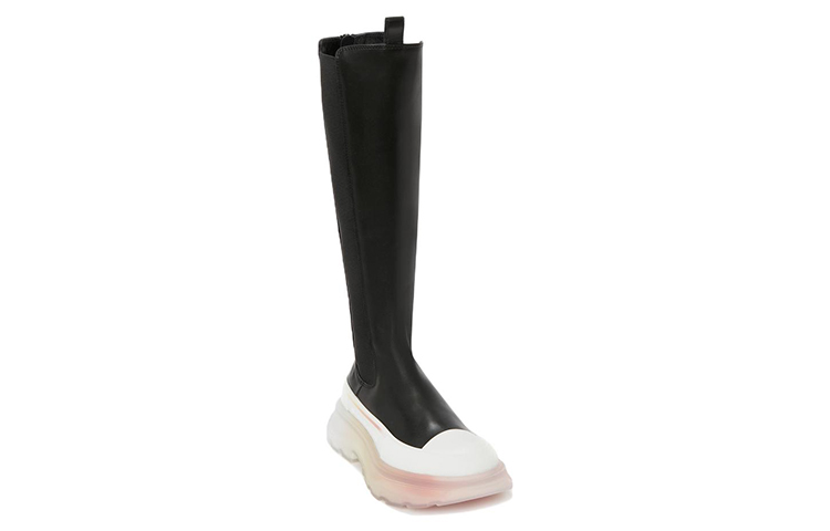 Order (Women) Alexander McQueen Tread Slick High 'Gradient Black and White Chelsea' 707682WHZ6G1599