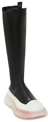 (Women) Alexander McQueen Tread Slick High 'Gradient Black and White Chelsea' 707682WHZ6G1599 Order (Women) Alexander McQueen Tread Slick High 'Gradient Black and White Chelsea' 707682WHZ6G1599