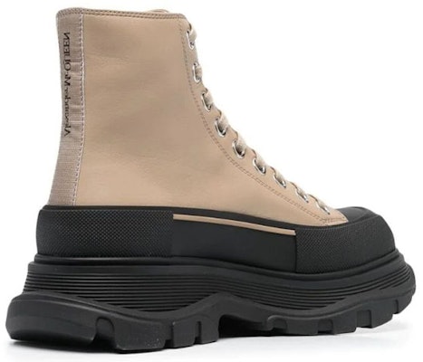 (Women) Alexander McQueen Tread Slick High 'Taupe Black Leather' 633900WHZ622615 Lookbook (Women) Alexander McQueen Tread Slick High 'Taupe Black Leather' 633900WHZ622615