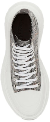 Alexander McQueen Tread Slick 時尚馬丁靴 女款 黑白銀 Purchase Alexander McQueen Tread Slick 時尚馬丁靴 女款 黑白銀