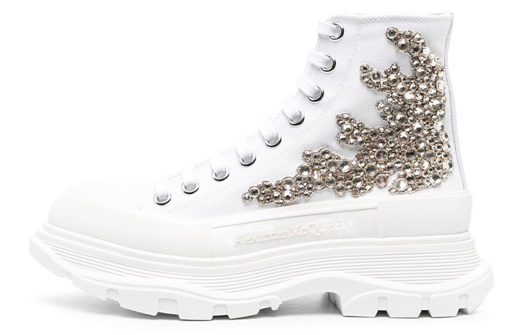 (Women) Alexander McQueen Tread Slick High 'White' 720872W4TGH9423