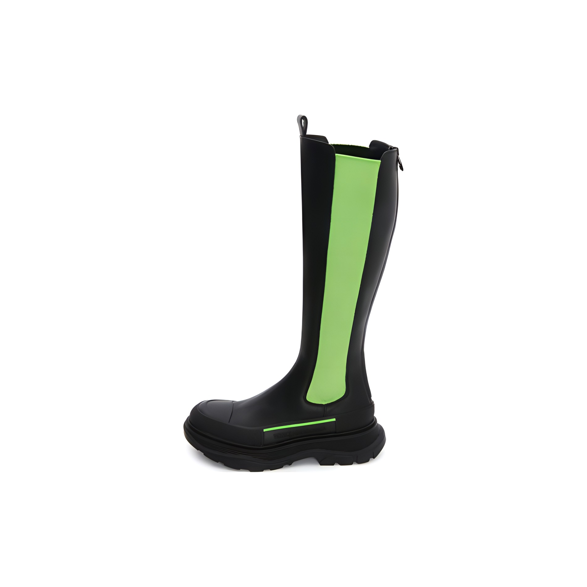 (Women) Alexander McQueen Tread Slick High Top 'Black Green' 707682WHZ661594