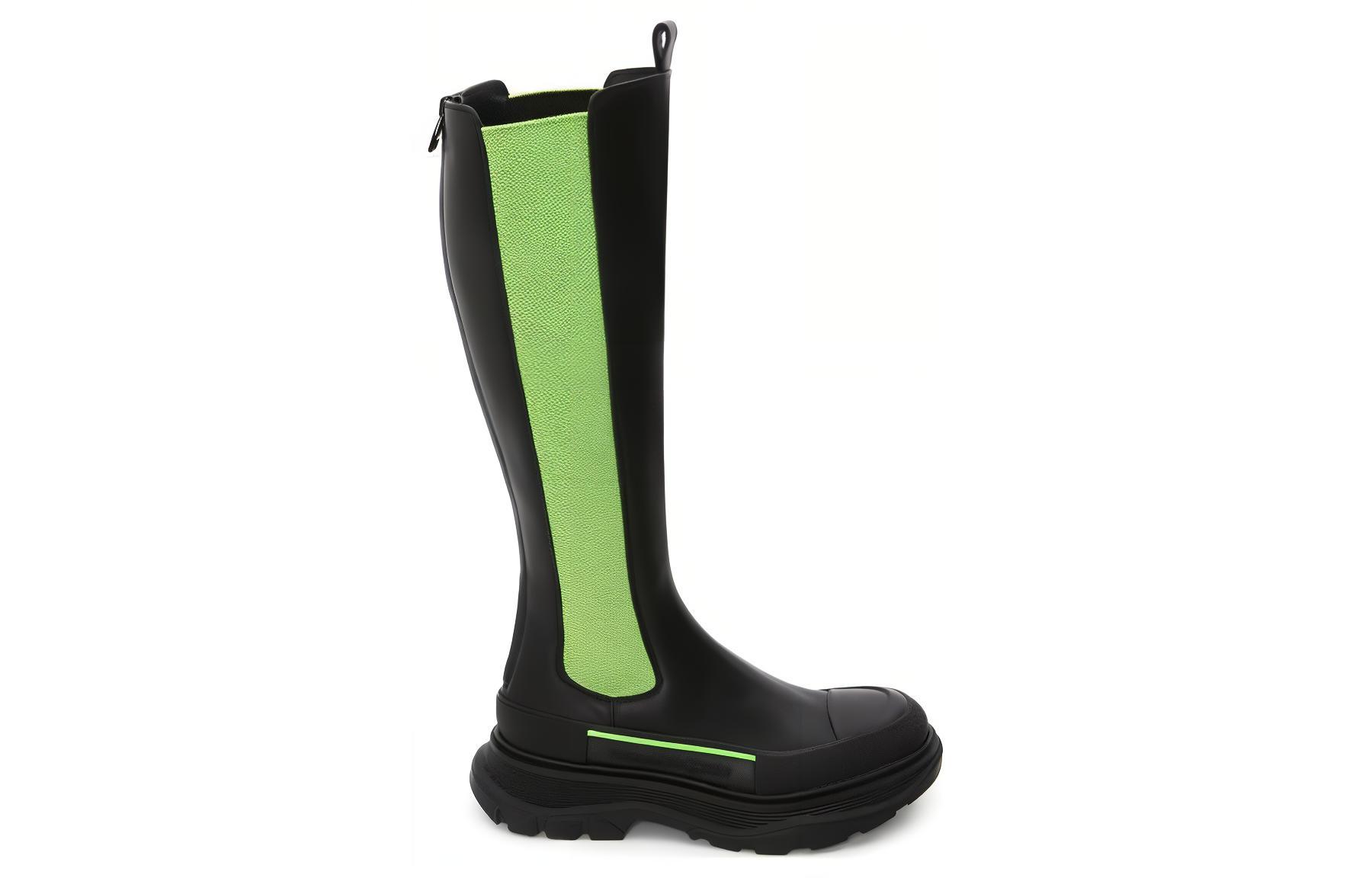 (W) Alexander McQueen Tread Slick High Top 'Black Green' 圖 2