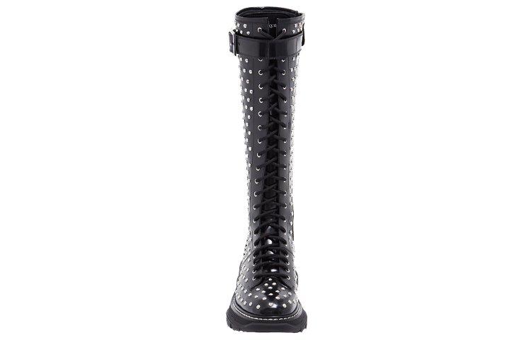 Shop (W) Alexander McQueen Tread Slick High Top 'Hitam' 595467WHQSG1090