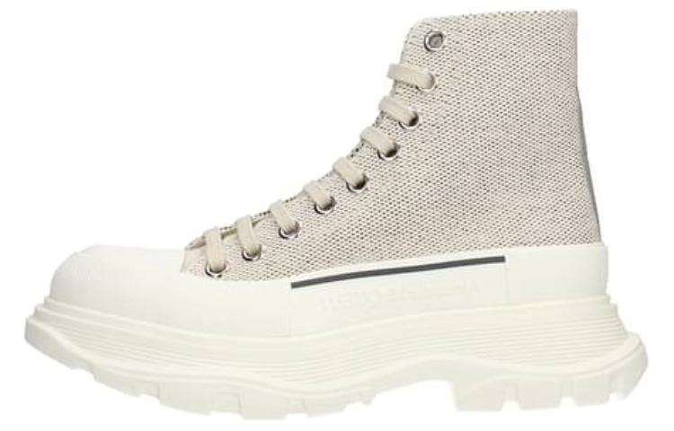 (Women) Alexander McQueen Tread Slick High Top Canvas 'Beige' 611706W4SK19815