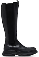 (Women) Alexander McQueen Tread Slick Knee High Boot 'Black' 666410-WHZ66-1000 (Women) Alexander McQueen Tread Slick Knee High Boot 'Black' 666410-WHZ66-1000