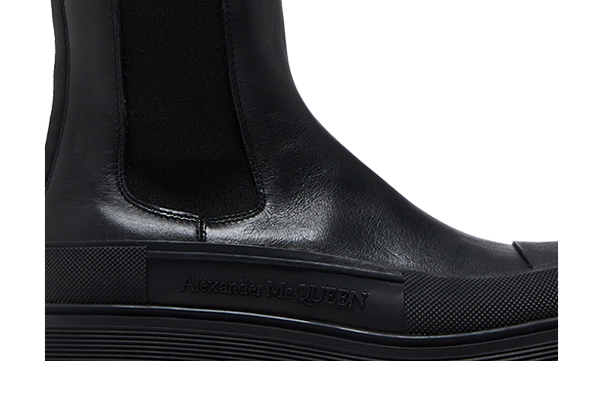 Order (W) 亚历山大·麦昆 Tread Slick 黑色高筒靴 666410-WHZ66-1000