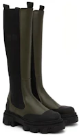 Lookbook (Women) Alexander McQueen Tread Slick Knee High Boot 'Khaki Black' 666410-WHZ66-3241