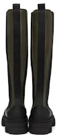 Shop (Women) Alexander McQueen Tread Slick Knee High Boot 'Khaki Black' 666410-WHZ66-3241