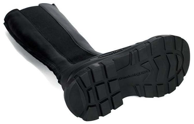 Purchase (W) (女性用) アレキサンダー・マックイーン トレッド スリック ニーハイブーツ 'ブラック' 707682-WHZ66-1000 707682-WHZ66-1000