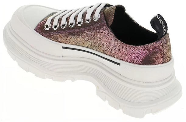 (W) Alexander McQueen Tread Slick Sepatu Tali 'Coklat Gelap Multi' 650780W4PB11311 Shop (W) Alexander McQueen Tread Slick Sepatu Tali 'Coklat Gelap Multi' 650780W4PB11311