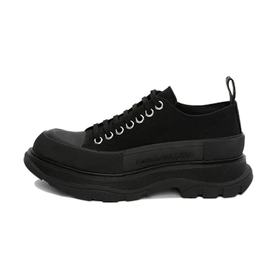 (W) Alexander McQueen Tread Slick Lace Up 2023 'Triple Black'