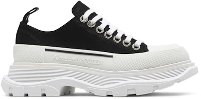(Women) Alexander McQueen Tread Slick Lace Up 'Black White' 611705W4L321070/697072W4MV21070 (Women) Alexander McQueen Tread Slick Lace Up 'Black White' 611705W4L321070/697072W4MV21070