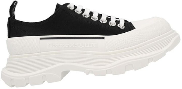 (W) Alexander McQueen Tread Slick Lace Up 'Hitam Putih' 611705W4MV21070-/-604257W4MV21070 Order (W) Alexander McQueen Tread Slick Lace Up 'Hitam Putih' 611705W4MV21070-/-604257W4MV21070