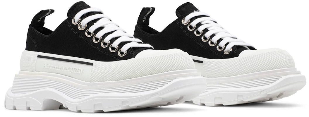 (Women) Alexander McQueen Tread Slick Lace Up 'Black White' 611705W4L321070/697072W4MV21070 Cheap (Women) Alexander McQueen Tread Slick Lace Up 'Black White' 611705W4L321070/697072W4MV21070