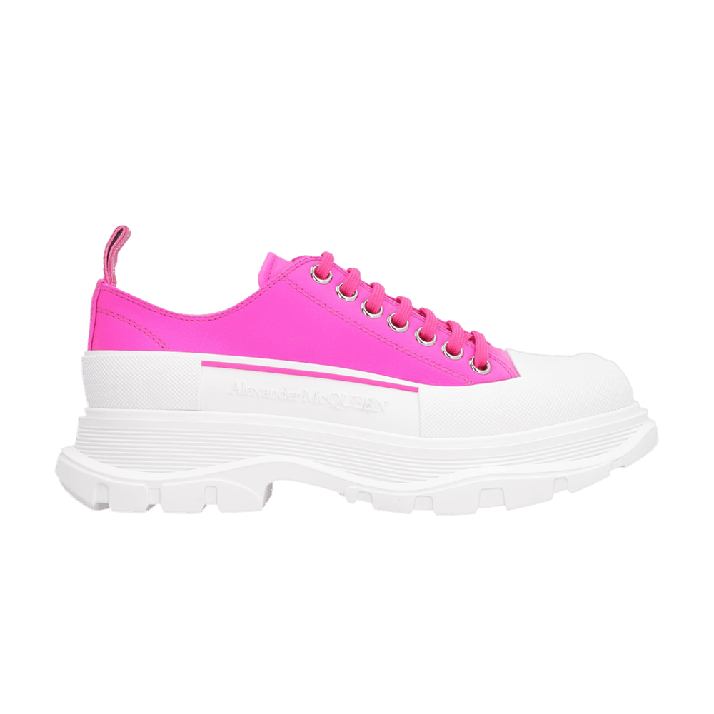 (Women) Alexander McQueen Tread Slick Lace Up 'Fuchsia' 702042-WHZ62-5658