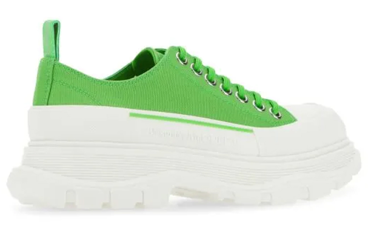 Lookbook 亞歷山大·麥昆 Tread Slick 時尚系帶 厚底鞋 女款 綠色