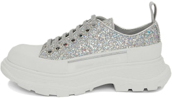 (Women) Alexander McQueen Tread Slick Lace Up 'Holo Silver Glitter' 666805-W4JF5-8286 (Women) Alexander McQueen Tread Slick Lace Up 'Holo Silver Glitter' 666805-W4JF5-8286