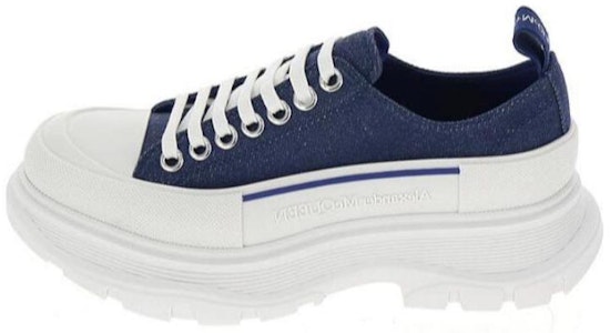 (W) Alexander McQueen Tread Slick Lace Up 'Indigo' Sepatu 611705-W4PD1-4177 Buy (W) Alexander McQueen Tread Slick Lace Up 'Indigo' Sepatu 611705-W4PD1-4177