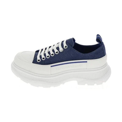 (W) Alexander McQueen Tread Slick Lace Up 'Indigo'