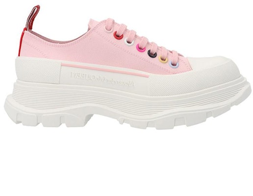 (W) Alexander McQueen Tread Slick Lace Up 'Pink' Sepatu Wanita 611705-W4MVV-5801 Order (W) Alexander McQueen Tread Slick Lace Up 'Pink' Sepatu Wanita 611705-W4MVV-5801