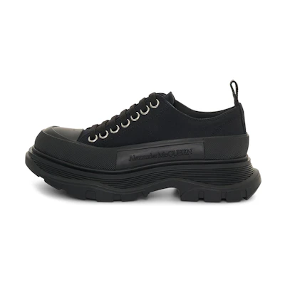 (W) Alexander McQueen Tread Slick Lace Up 'Triple Black'