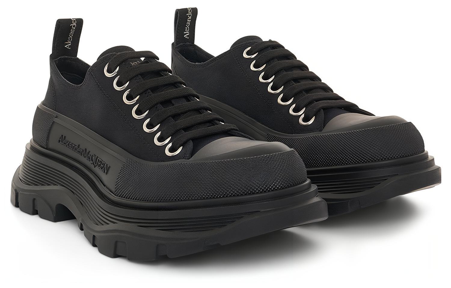 Order (W) アレキサンダーマックイーン トレッド スリック レースアップ "トリプルブラック" 611705-W4L32-1000