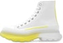 Buy (W) Alexander McQueen Tread Slick Lace Up Boot Leather Putih Hijau Kuning Gradasi 702041WHZ6E8943