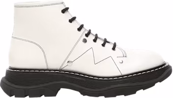(Women) Alexander McQueen Tread Slick Lace Up Boot 'Ivory Black' 595469-WHZ81-9089 (Women) Alexander McQueen Tread Slick Lace Up Boot 'Ivory Black' 595469-WHZ81-9089