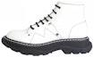Buy (W) Alexander McQueen Tread Slick Lace Up Boot 'Ivory Black' - But Hitam Gading 595469-WHZ81-9089