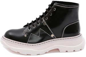 (Women) Alexander McQueen Tread Slick Lace Up Boot 'Black Pink' 595469WHZ811488 (Women) Alexander McQueen Tread Slick Lace Up Boot 'Black Pink' 595469WHZ811488