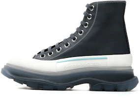 (Women) Alexander McQueen Tread Slick Boot 'Navy White' 702041WHZ6D1137 (Women) Alexander McQueen Tread Slick Boot 'Navy White' 702041WHZ6D1137