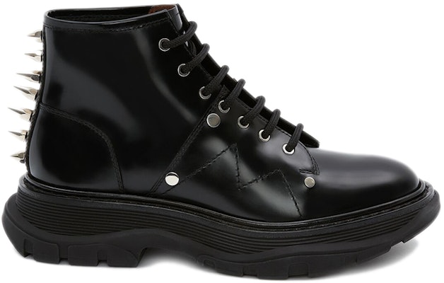 (W) Alexander McQueen Tread Slick Lace Up Boot 'Black Spikes' Hitam Spikes 685692-WHZ85-1081 Order (W) Alexander McQueen Tread Slick Lace Up Boot 'Black Spikes' Hitam Spikes 685692-WHZ85-1081
