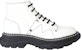 (W) Alexander McQueen Tread Slick Lace Up Boot 'Ivory Black' - But Hitam Gading 595469-WHZ81-9089