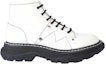 Order (W) Alexander McQueen Tread Slick Lace Up Boot 'Ivory Black' - But Hitam Gading 595469-WHZ81-9089