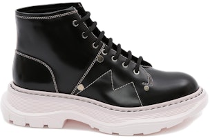 (W) Alexander McQueen Tread Slick Boot Cordones 'Negro Rosa' 595469WHZ811488 Order (W) Alexander McQueen Tread Slick Boot Cordones 'Negro Rosa' 595469WHZ811488